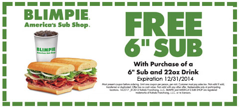 Blimpie5 Blimpie Coupon